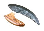 Custom Handmade Damascus Steel Ulu Chef Knife