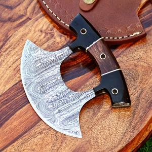Handmade Damascus Steel Ulu Chef Knife