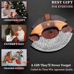 Damascus ULU Knife with Leather Sheath - 5.5