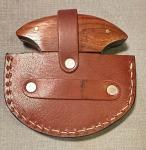 Custom Ulu Knife with Hardwood Handle and Sheath