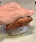 Custom Ulu Knife with Hardwood Handle and Sheath