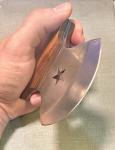 Custom Ulu Knife with Hardwood Handle and Sheath