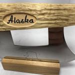 Alaska Ulu Knife with Wood Handle - 6" Blade