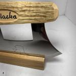 Alaska Ulu Knife with Wood Handle - 6" Blade
