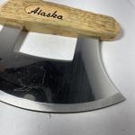 Alaska Ulu Knife with Wood Handle - 6" Blade