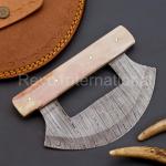 Alaskan Hand Forged 6" Damascus Ulu Knife