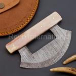 Alaskan Hand Forged 6" Damascus Ulu Knife