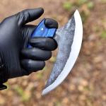 Alaskan Ulu Pizza Cutter with Belt Sheath