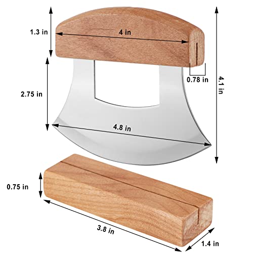 Hanaive 2 Pack Mezzaluna Ulu Knives Set
