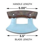 Alaskan Ulu Knife with Wood Stand and Steel Blade