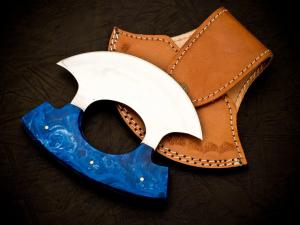 Heavy Duty D2 Steel Ulu Knife with Rosewood Handle