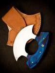 Heavy Duty D2 Steel Ulu Knife with Rosewood Handle