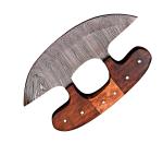 Custom Handmade Damascus Steel Ulu Chef Knife