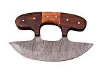 Custom Handmade Damascus Steel Ulu Chef Knife