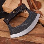 D2 Steel Ulu Knife with Vintage Alaskan Sheath