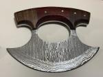 Custom Alaskan Ulu Knife with Damascus Steel Blade