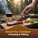 Damascus Steel Alaskan Ulu Knife with Burl Handle