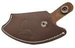 Genuine Leather Ulu Knife Sheath - Alaska Stamped