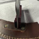 Carbon Steel Ulu Knife with Leather Sheath