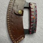 Carbon Steel Ulu Knife with Leather Sheath