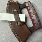 Carbon Steel Ulu Knife with Leather Sheath