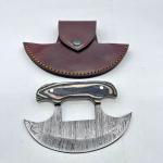 Huntlux Alaskan ULU Knife with Leather Sheath