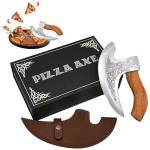 Viking Steel Ulu Pizza Cutter - Medieval Design