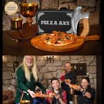 Viking Steel Ulu Pizza Cutter - Medieval Design