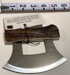 Custom Ulu Knife with Moose Antler Handle