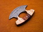 Custom Handmade Damascus Ulu Chef Knife