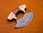 Custom Handmade Damascus Ulu Chef Knife