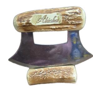 Alaska Vintage ULU Skinning Knife with Stand