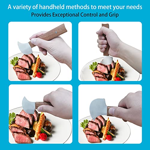 One-Handed Ulu Rocker Knife for Easy Cutting