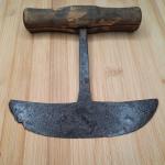 Primitive Ulu Knife with Wood Handle