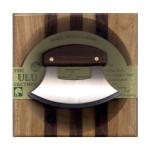 8" Walnut Handled Ulu with Chopping Bowl