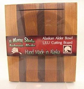 Alaska Ulu Alder Walnut Chopping Bowl Board