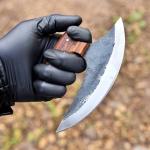 Alaskan Ulu Pizza Cutter with Belt Sheath