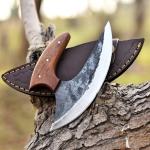 Alaskan Ulu Pizza Cutter with Belt Sheath