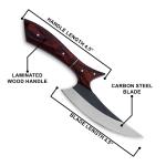 9.5-Inch Hand Forged Alaskan Ulu Knife with Sheath