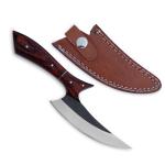 9.5-Inch Hand Forged Alaskan Ulu Knife with Sheath