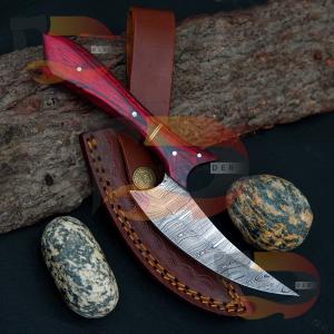 Handmade Damascus Steel Ulu Knife for Chefs