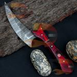 Handmade Damascus Steel Ulu Knife for Chefs