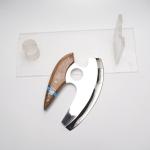 Walnut Handle Ulu Knife with Stainless Steel Blade