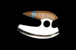 Walnut Handle Ulu Knife with Stainless Steel Blade