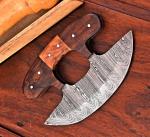 Handmade Damascus Steel Chef's Ulu Knife 1814