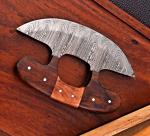Handmade Damascus Steel Chef's Ulu Knife 1814