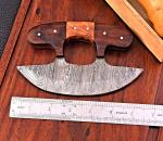Handmade Damascus Steel Chef's Ulu Knife 1814