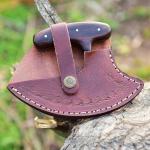 Damascus Alaskan Ulu Knife with Sheath