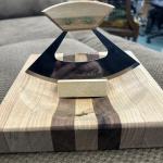 Ulu Knife with Wooden Cutting Board & Stand