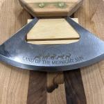 Ulu Knife with Wooden Cutting Board & Stand